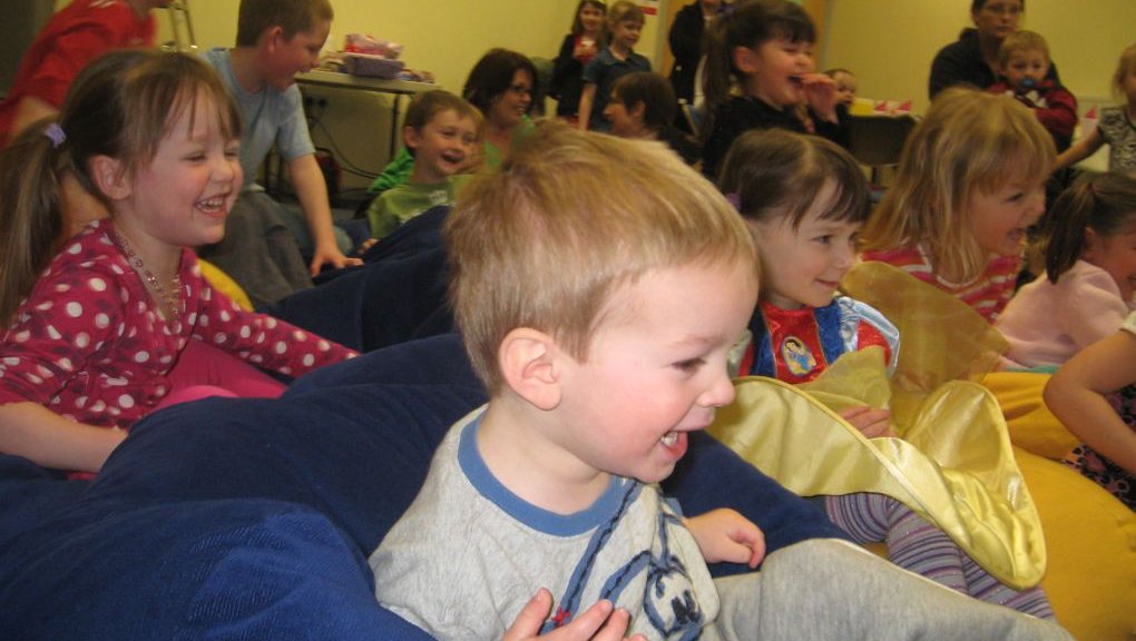 Children laughing